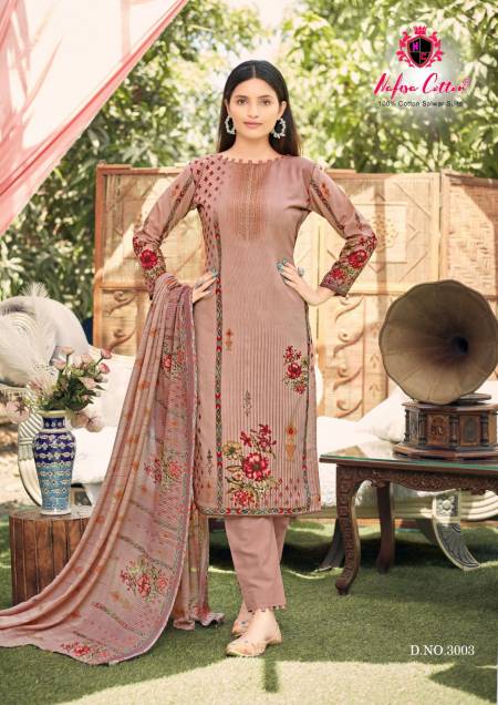 Nafisa Esra Karachi Suits Vol 3 Karachi Cotton Dress Material
